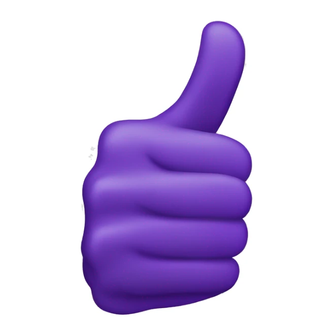 thumbs up with purple lseeve sticker