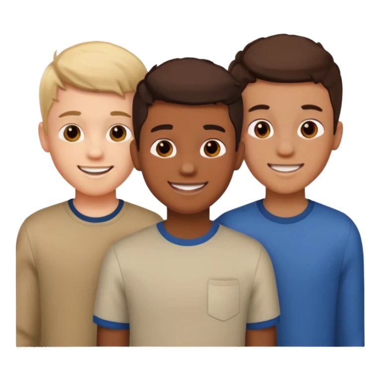 three boys teenagers friends sticker