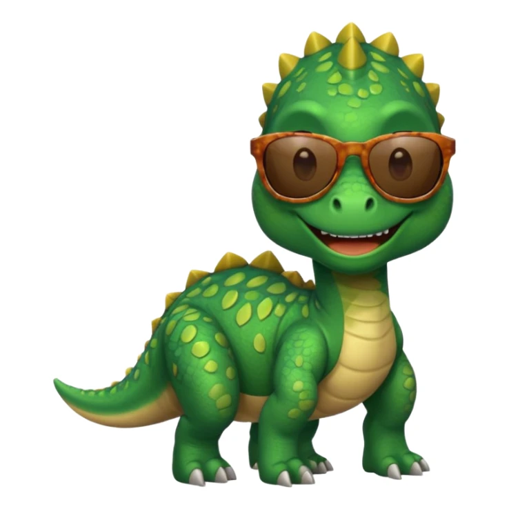 dinosaur wearing sunglasses sticker
