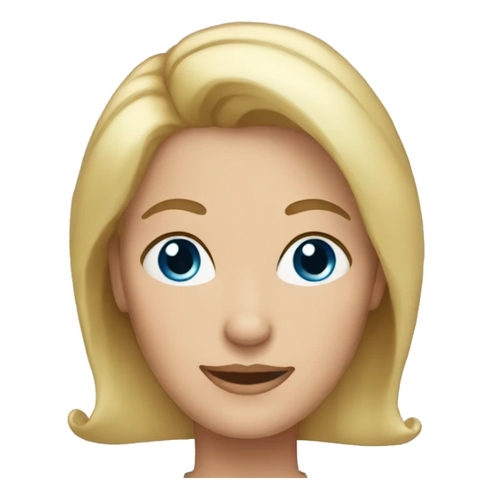55 year old woman blonde hair blue eyes  sticker