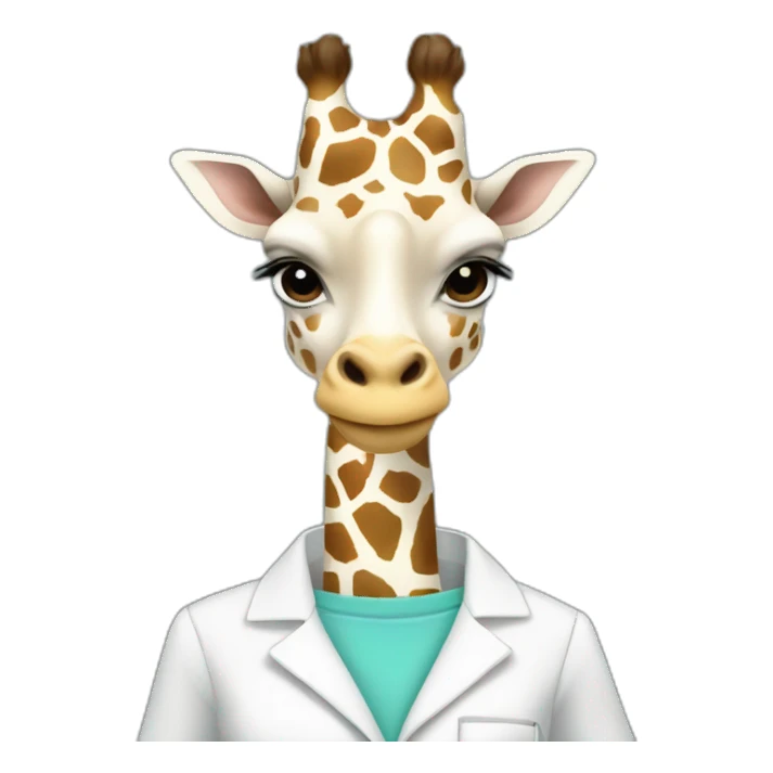 white clothed giraffe holding a smartphone and a ruler in her hands  sticker