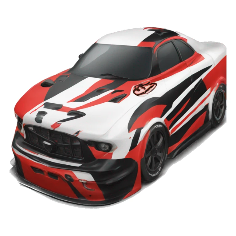 Track hawk with black and red paint job sticker