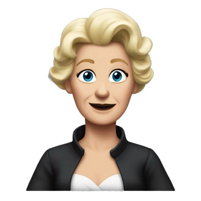 Ursula von der Leyenl photorealistic shrugs sticker