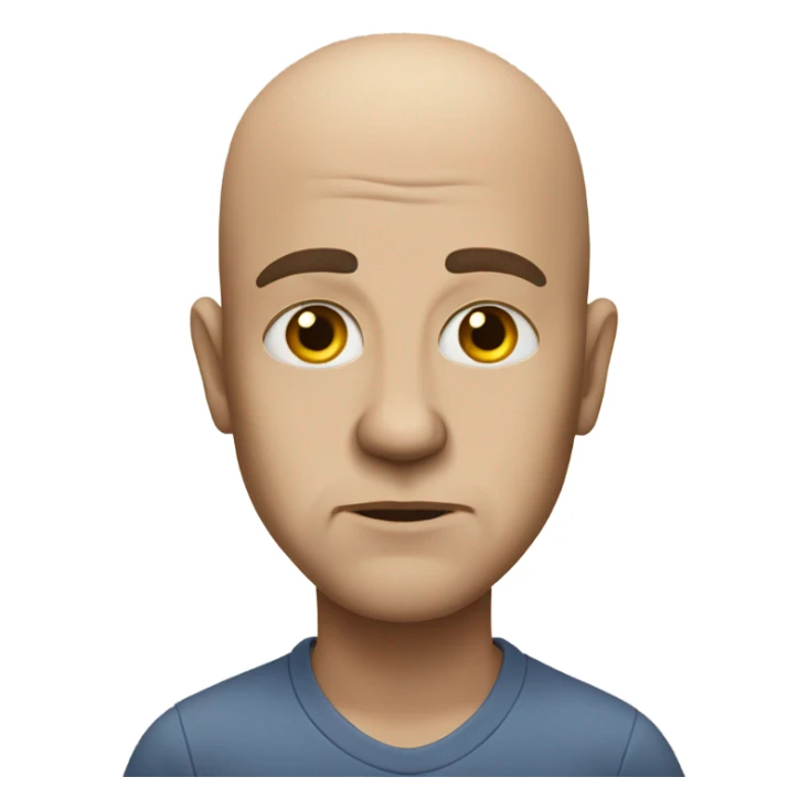 Unamused bald man  sticker