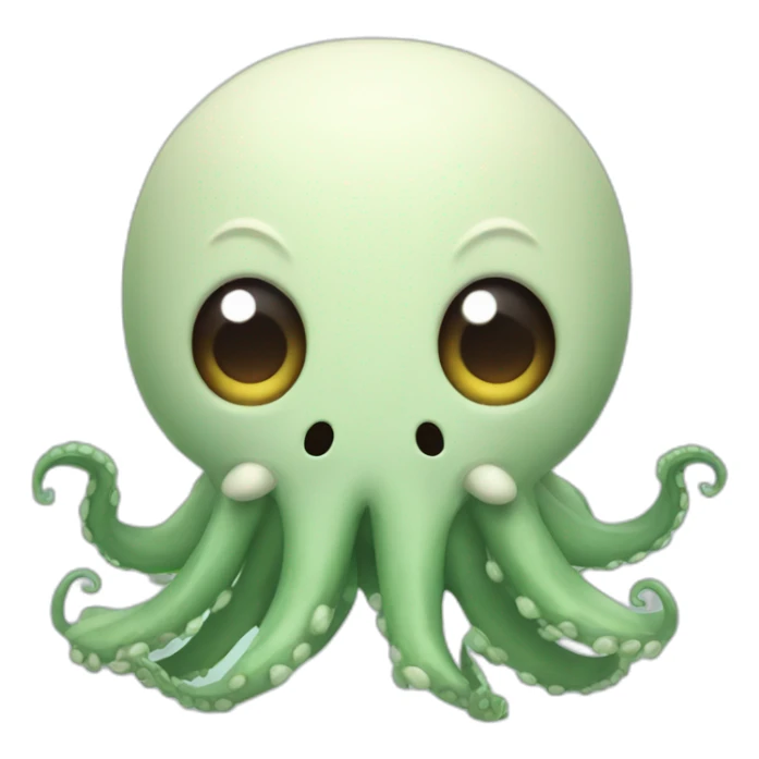 cute kraken with big open mouth sticker