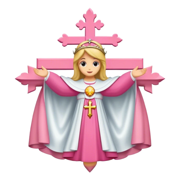 ave maria's emblem with a touch of pink sticker