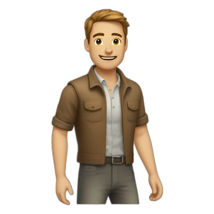 homme et homme se disant bonjour sticker