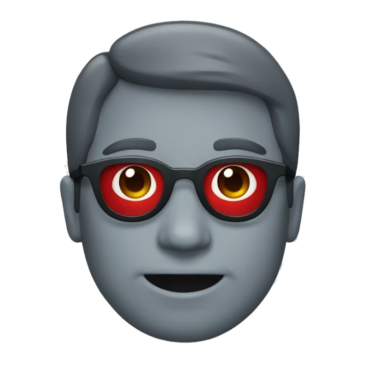 emoji con lentes colo azul y rojo sticker