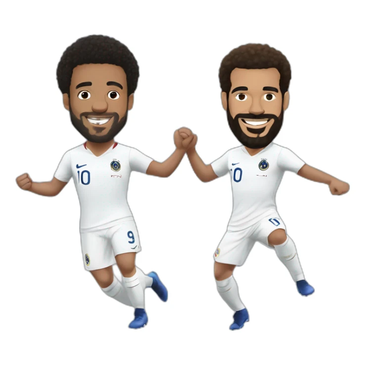 Kylian mbappé ans Mohamed Salah dancing sticker