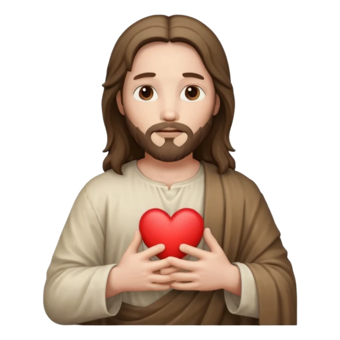 Jésus avec un cœur dans ses mains sticker