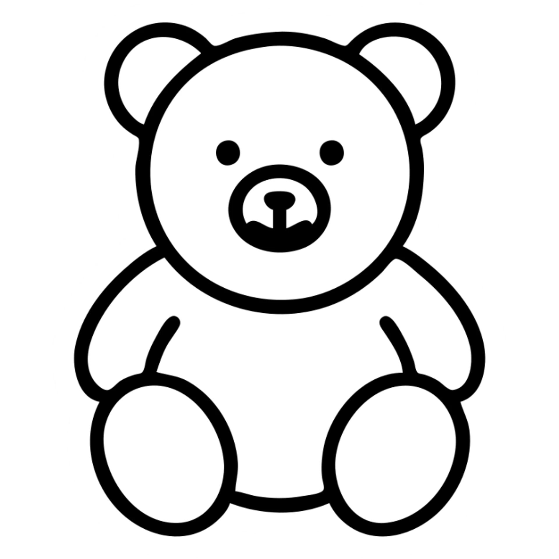 pink teddy bear, minimalist style sticker