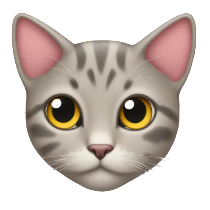 Cat with hearts instead of eyes sticker