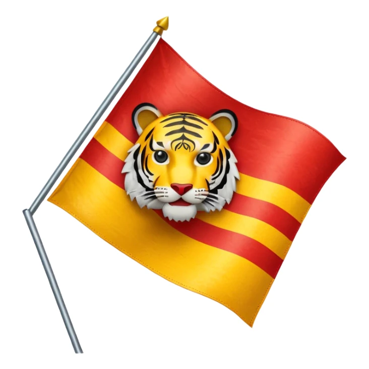 We need a flag in red and yellow. We need a tiger emblem on it. sticker