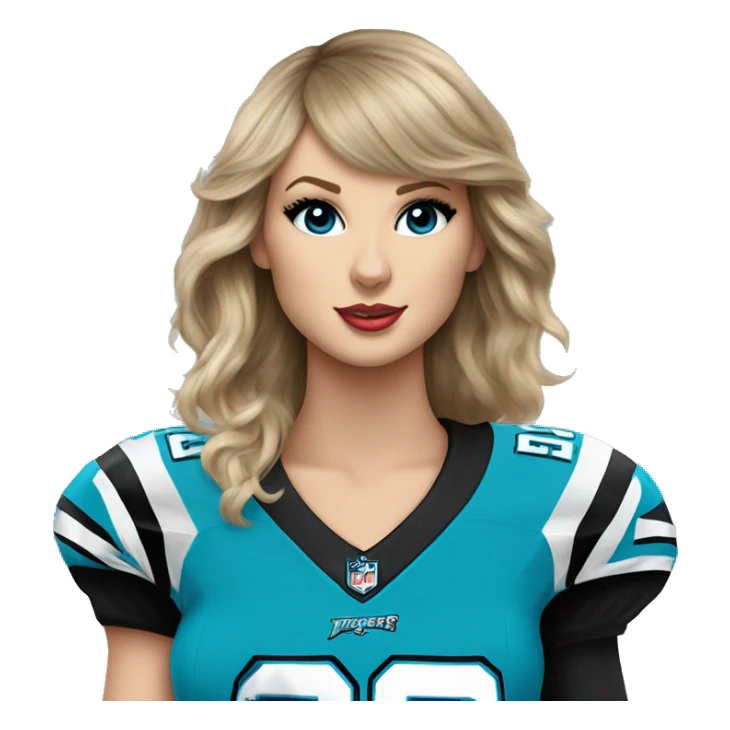 Taylor swift in Carolina panthers jersey sticker