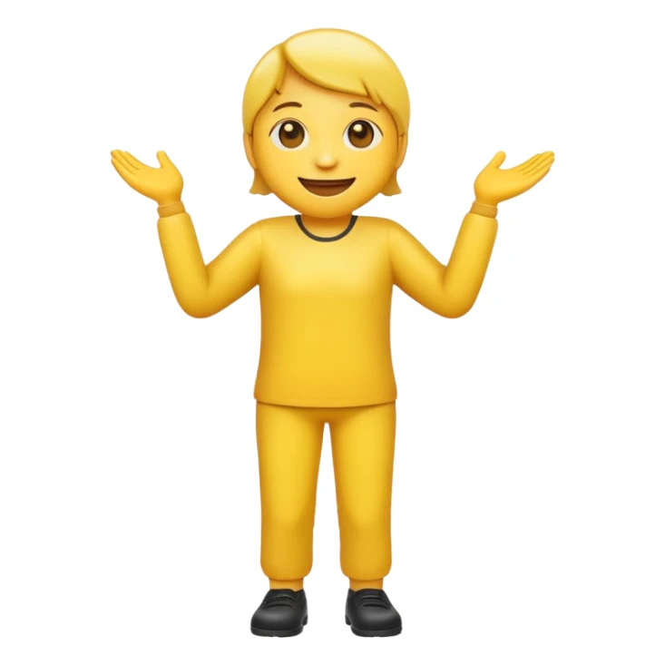 Make a emoji of a armless perdón, full body sticker