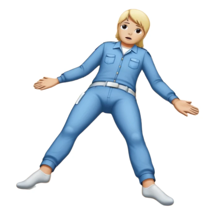 crime scene body drawing with white chlak on the floor sticker