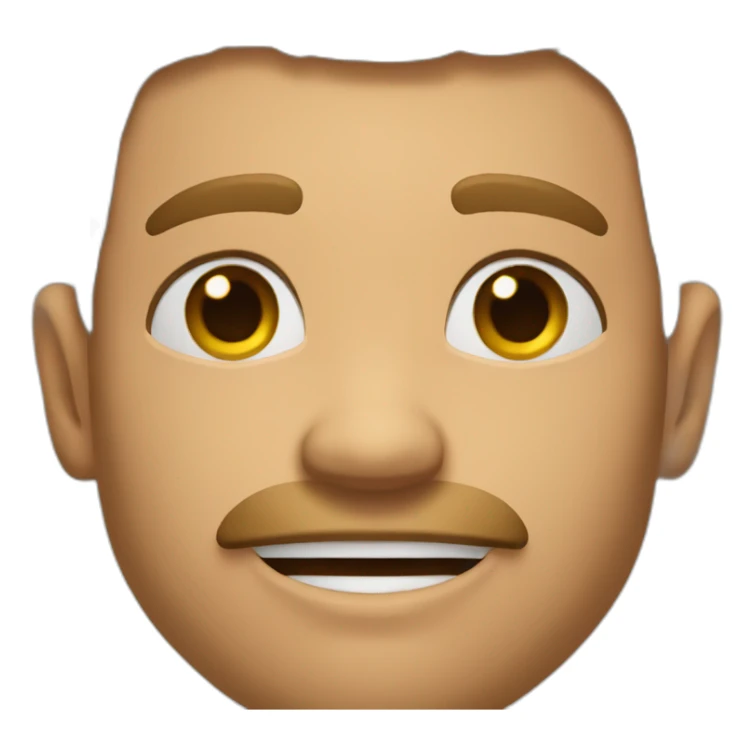 strong muscilar male face sticker