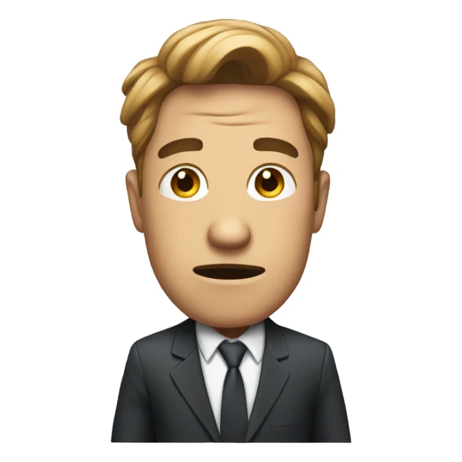 MAN IN SUIT RUNNING WORRIED sticker