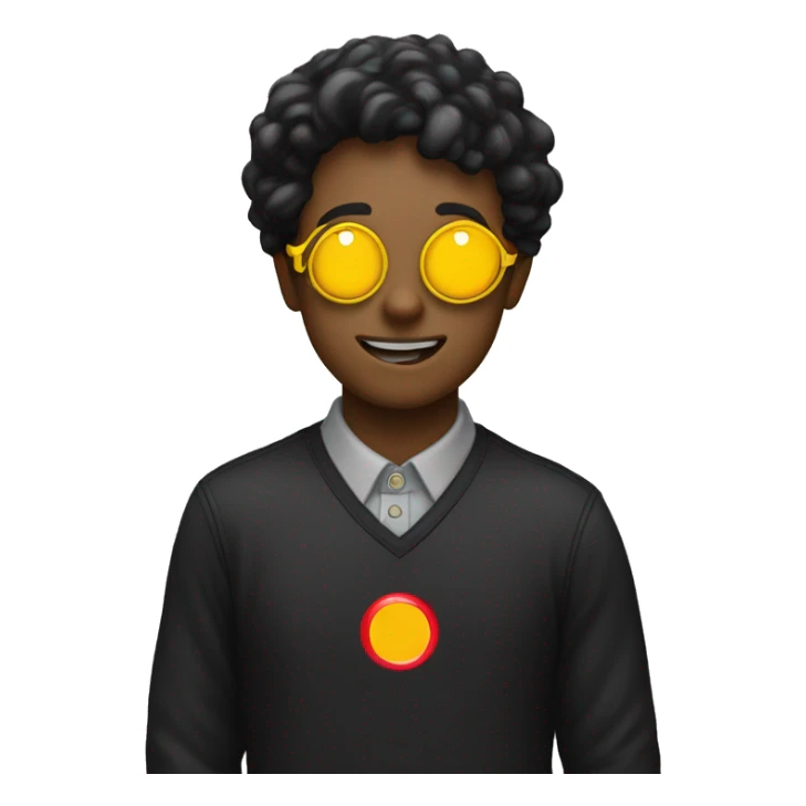 "A wavy black and red rectangle with a medium sized yellow circle in the middle" or "A black and red rectangle with a medium sized yellow circle in the middle"   sticker