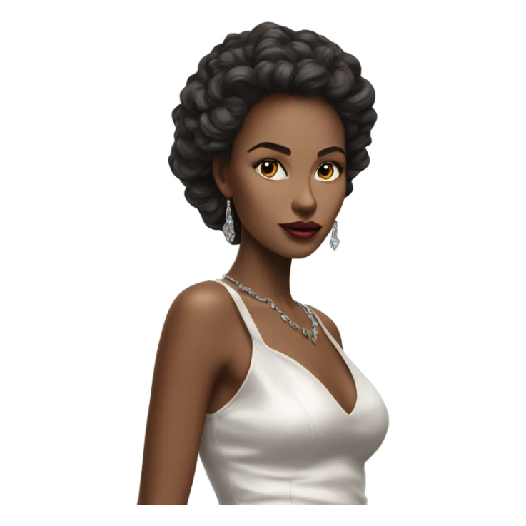 Hyper Realistic beautiful high fashion model striking a pose sticker