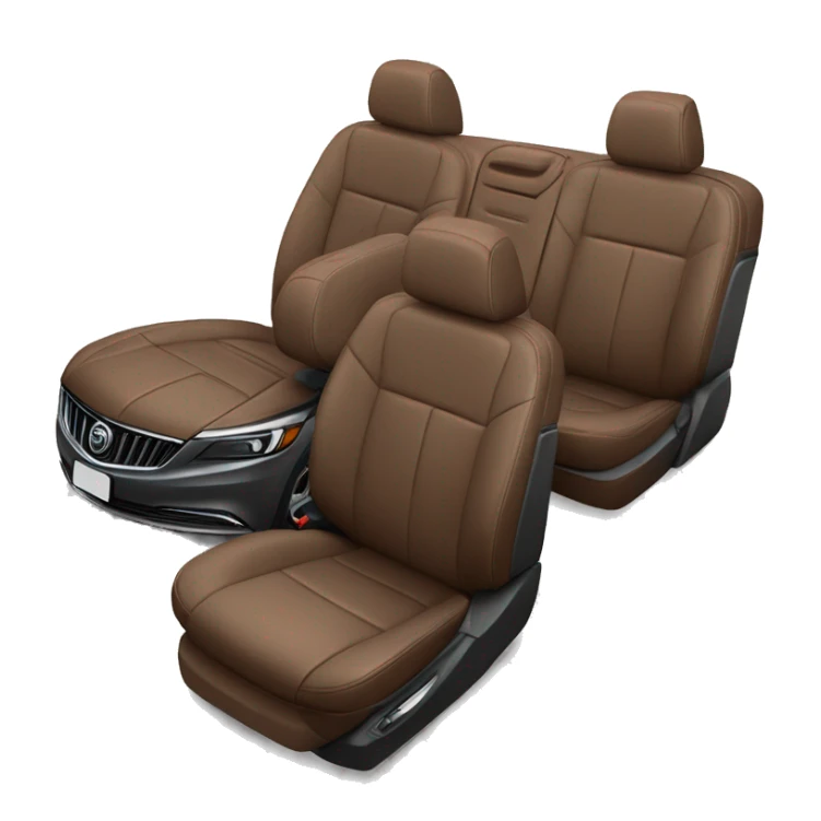 White Buick Avenir leather brown seats sticker