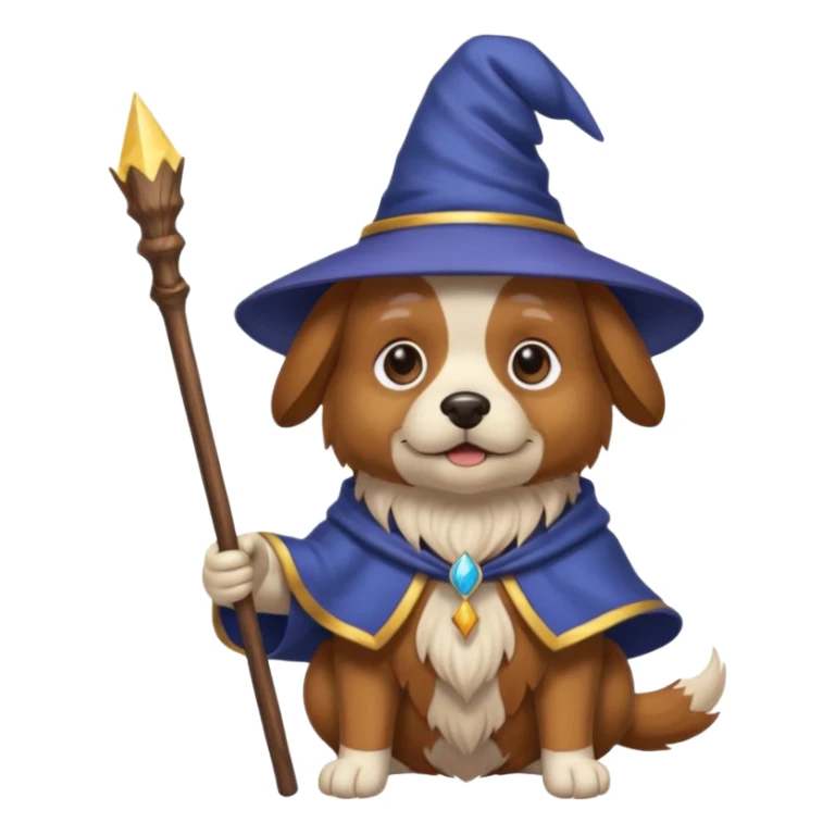 Dog wizard sticker