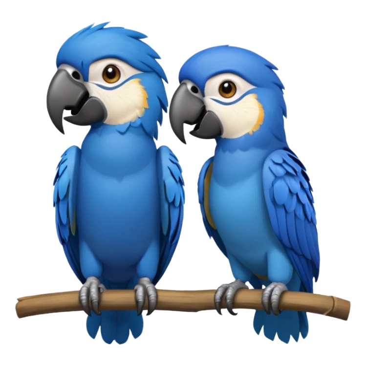 2 guacamayos azules parecidos a la película rio  sticker