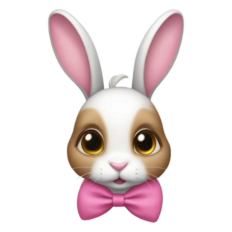 bunny with a pink bow on her head with a necklace that says Da Vinci sticker