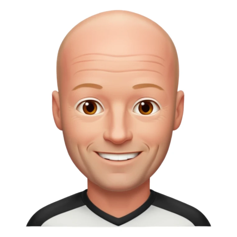 Alan Shearer bald looking older and a bit reder sticker