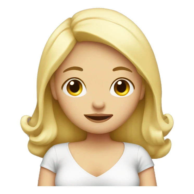 pregnant blond girl  sticker