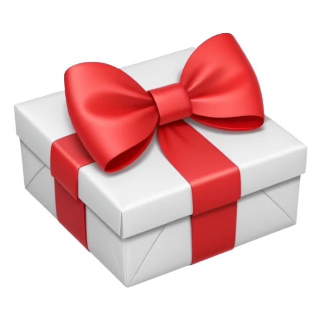 gift receipt on simple white paper with a bow or gift icon, emoji style sticker