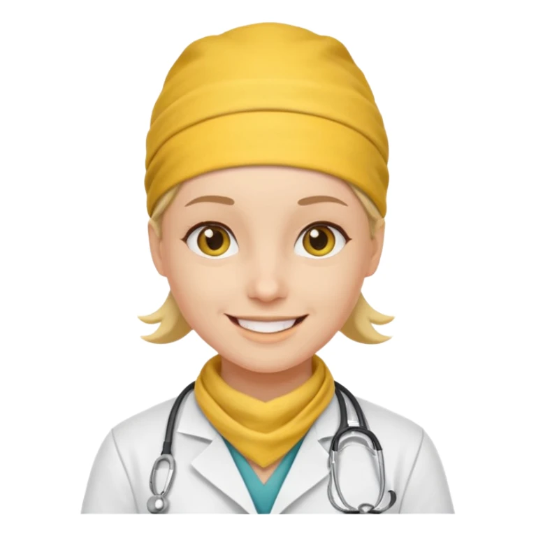 doctor with yellow bandanna sticker
