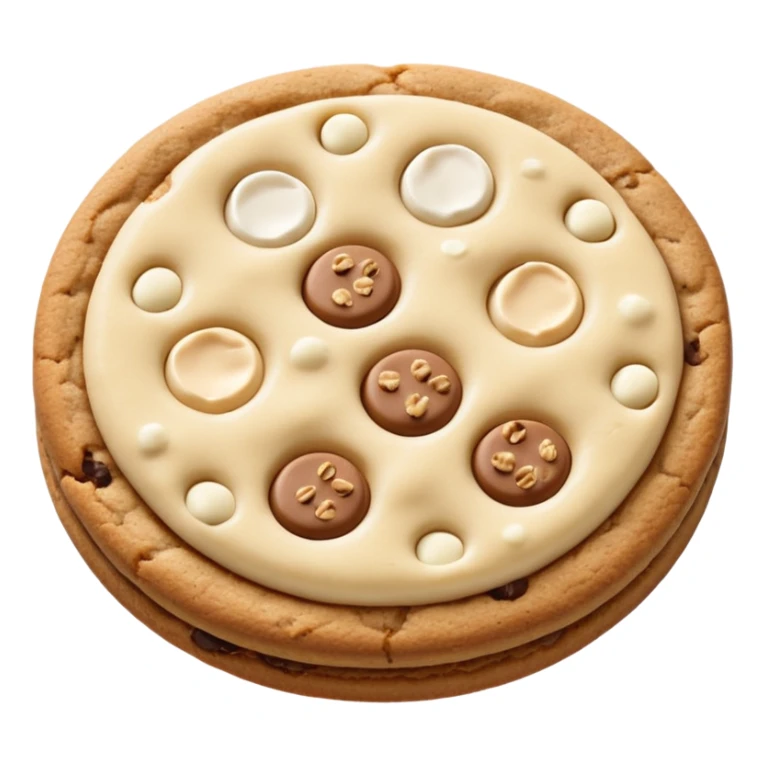 White chocolate chip chips ahoy cookie no face less pizza shaped sticker