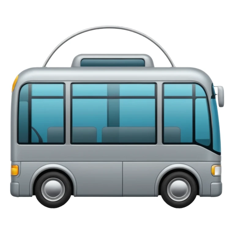 Crea un emoji de transporte público en color gris sticker