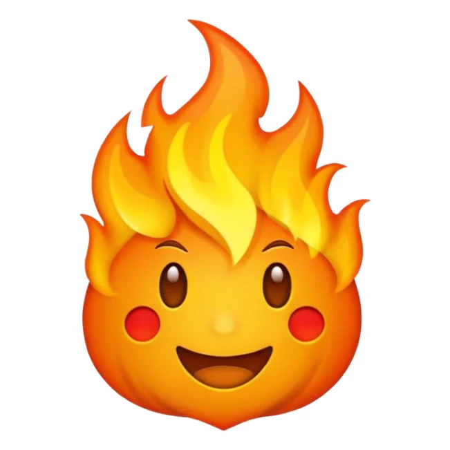 you want the ZWJ embedded inside the fire emoji sticker