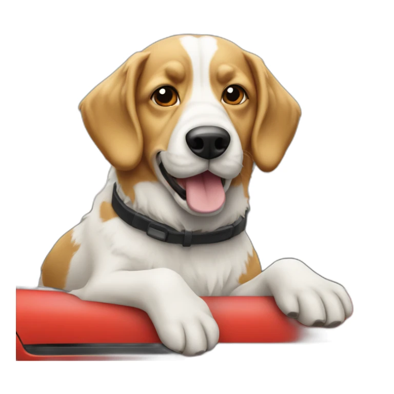 English seepdog driving volkswagen polo sticker