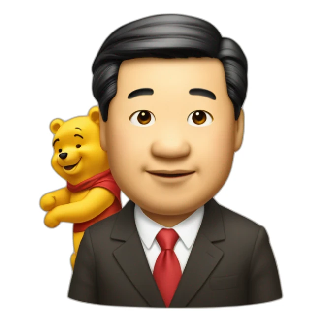 Xi jinping as Winnie the pooh sticker