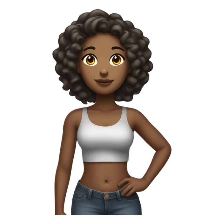 African American girl w curvaceous physique sticker