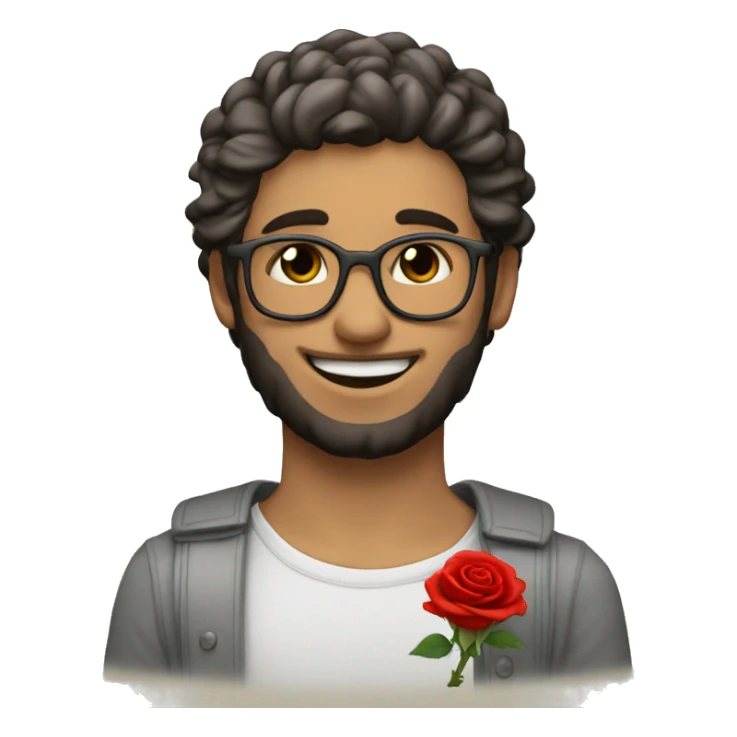 Write the name of Miquel with red rose emoji  sticker