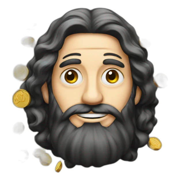 Jewish with coins sticker