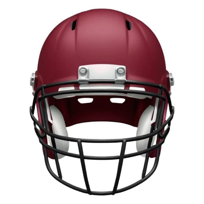 College football player helmet in maroon color sticker