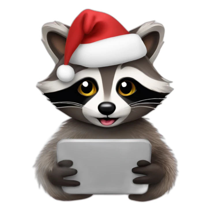 Christmas raccoon with Phone sticker