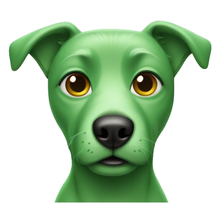 Green dog sticker