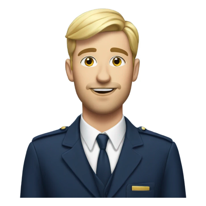 A  white man putting on lipstick in a navy outfit  sticker