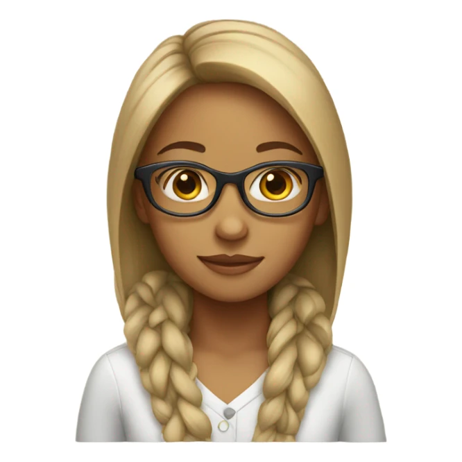 Girl wearing glasses  sticker