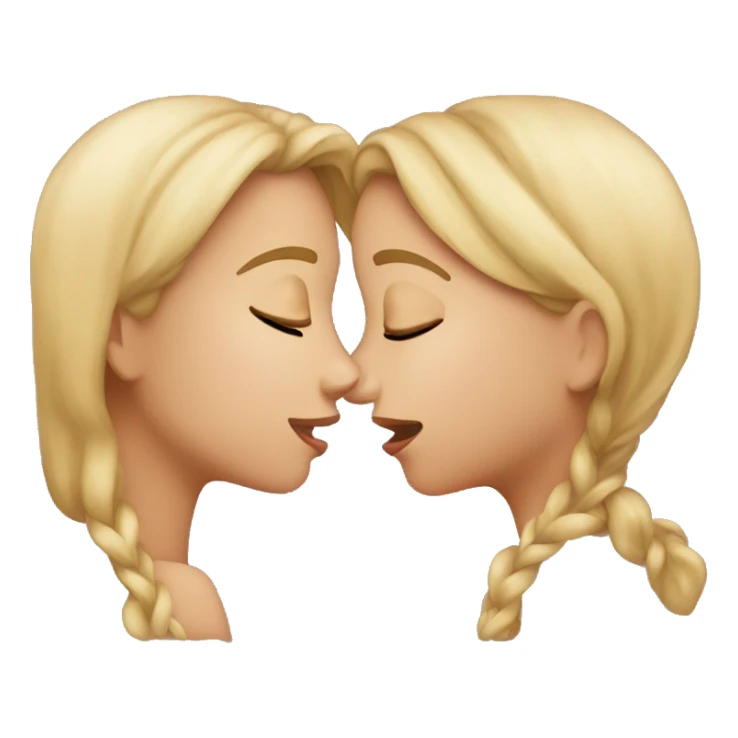 girls kissing each other sticker