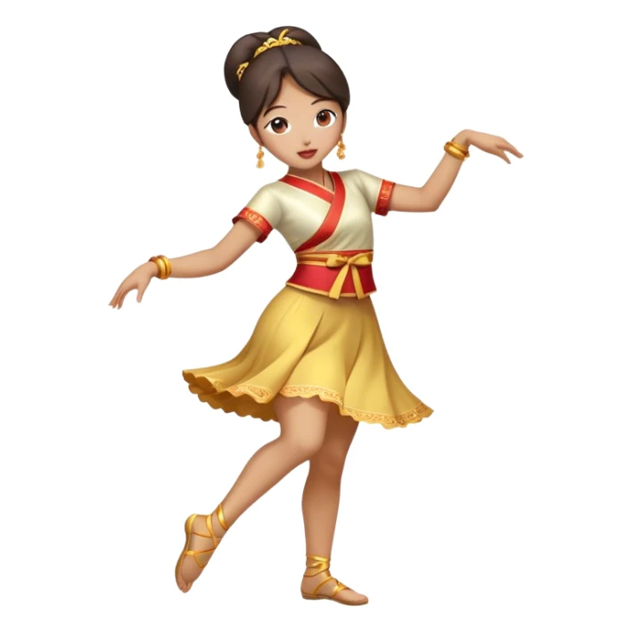 Niña koreana bailando  sticker