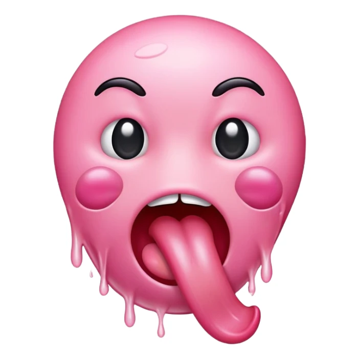 Mouth with tongue sticking out sticker