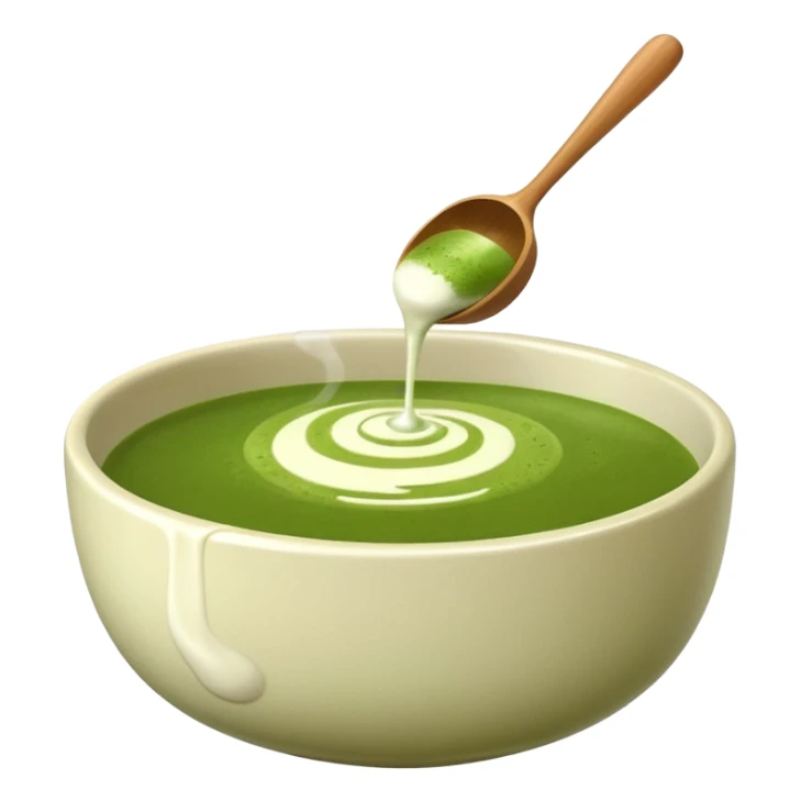 chasen whisk with bowl of matcha sticker