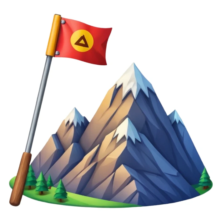 Flag of a mountain and a hammer sticker